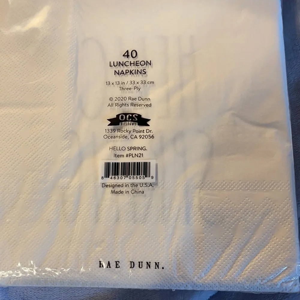 Rae Dunn Paper Luncheon Napkins “Hello Spring”